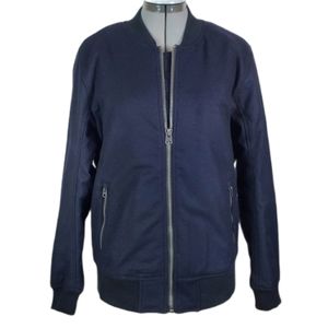 A&F | S | Italian fabric wool blend black bomber jacket